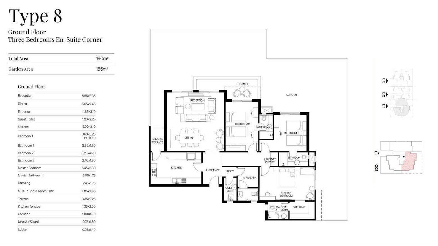 Floor plan for apartment at Trio