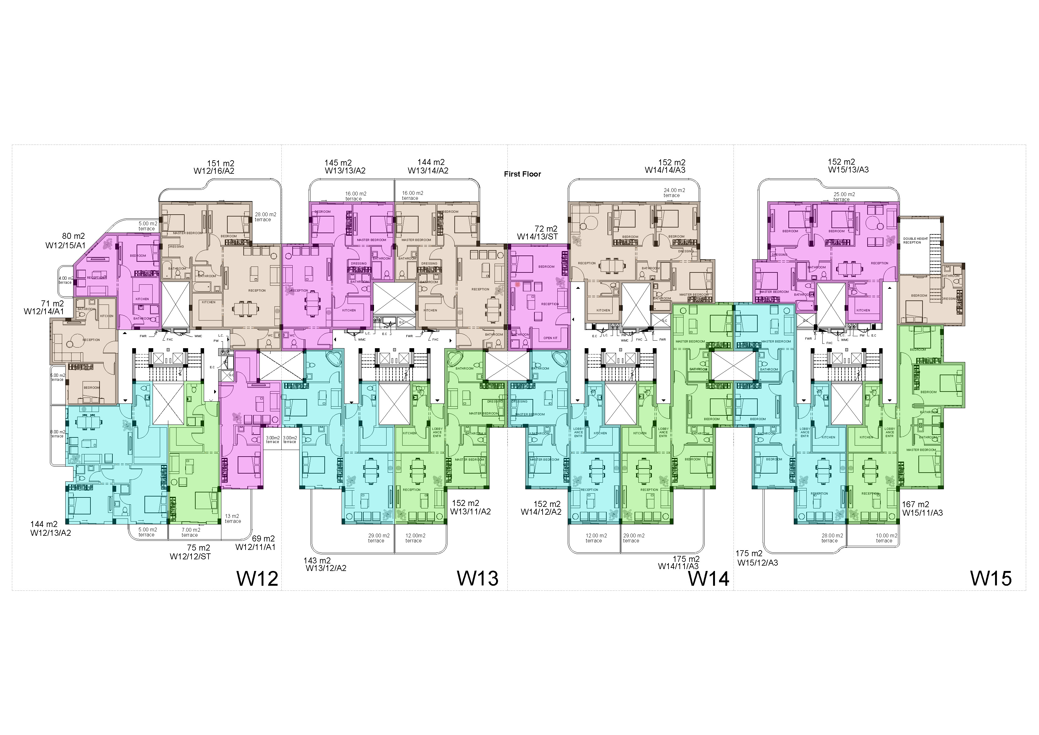 Floor plan for apartment at White Residence