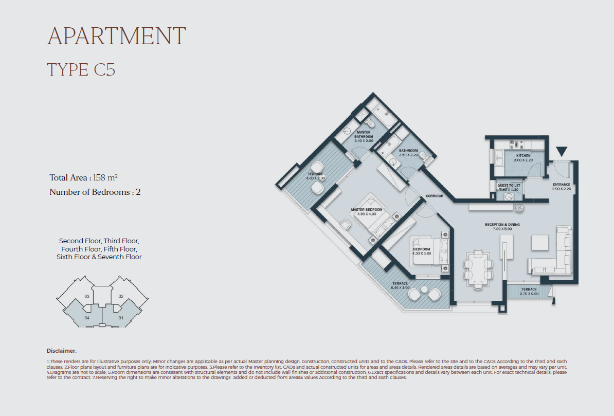 Floor plan for apartment at Al Maqsad Park