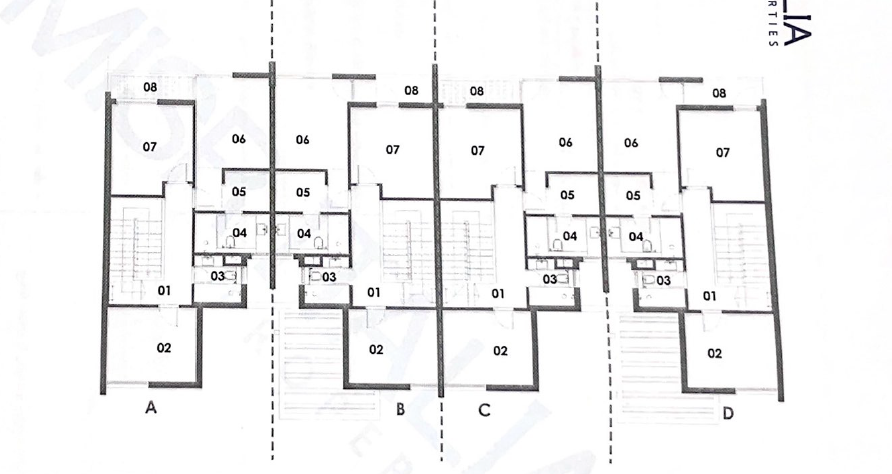 Floor plan for townhouse at Solare