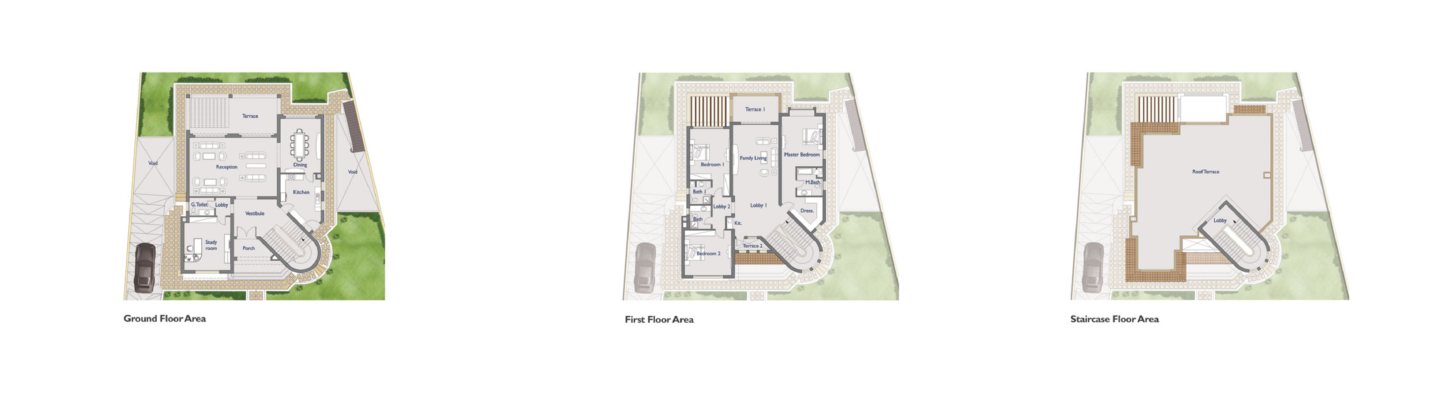 Floor plan for villa at Palm Hills Katameya (PK1)