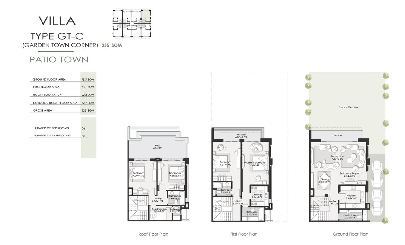 Floor plan for townhouse at El Patio Town