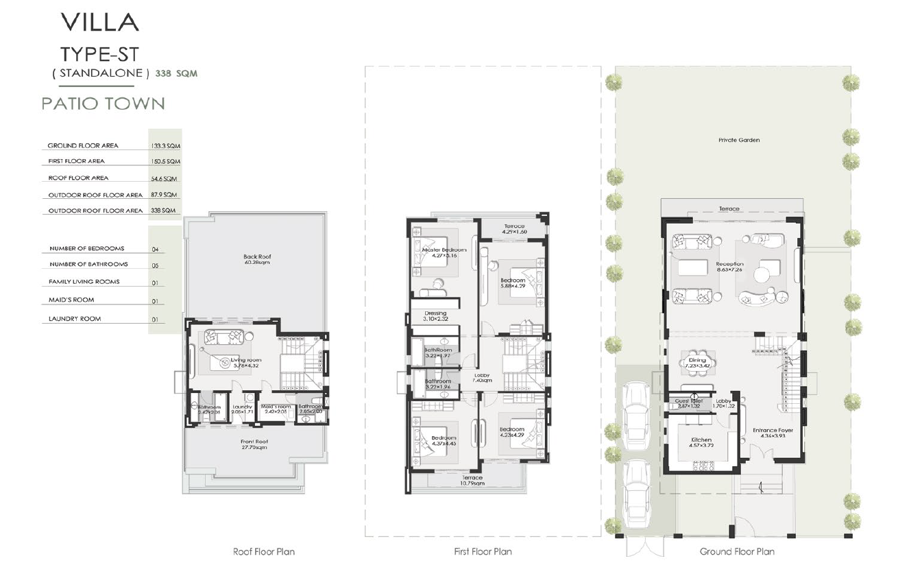 Floor plan for villa at El Patio Town