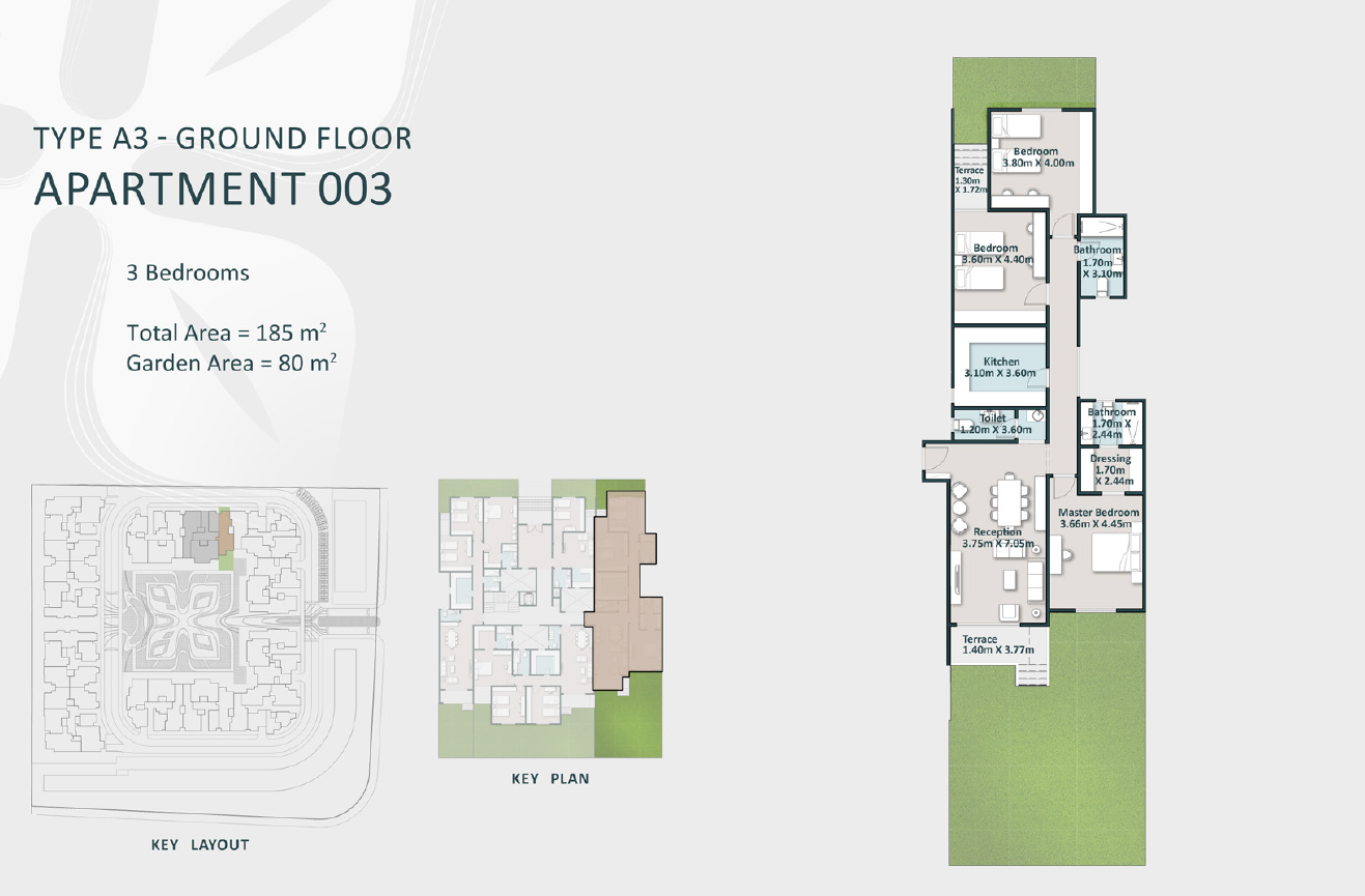 Floor plan for apartment at Cattleya
