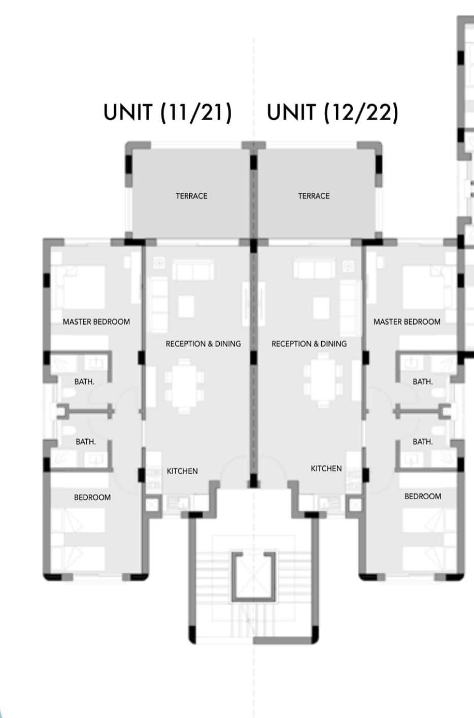 Floor plan for chalet at Hacienda West
