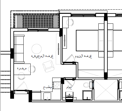 Floor plan for studio at Youd