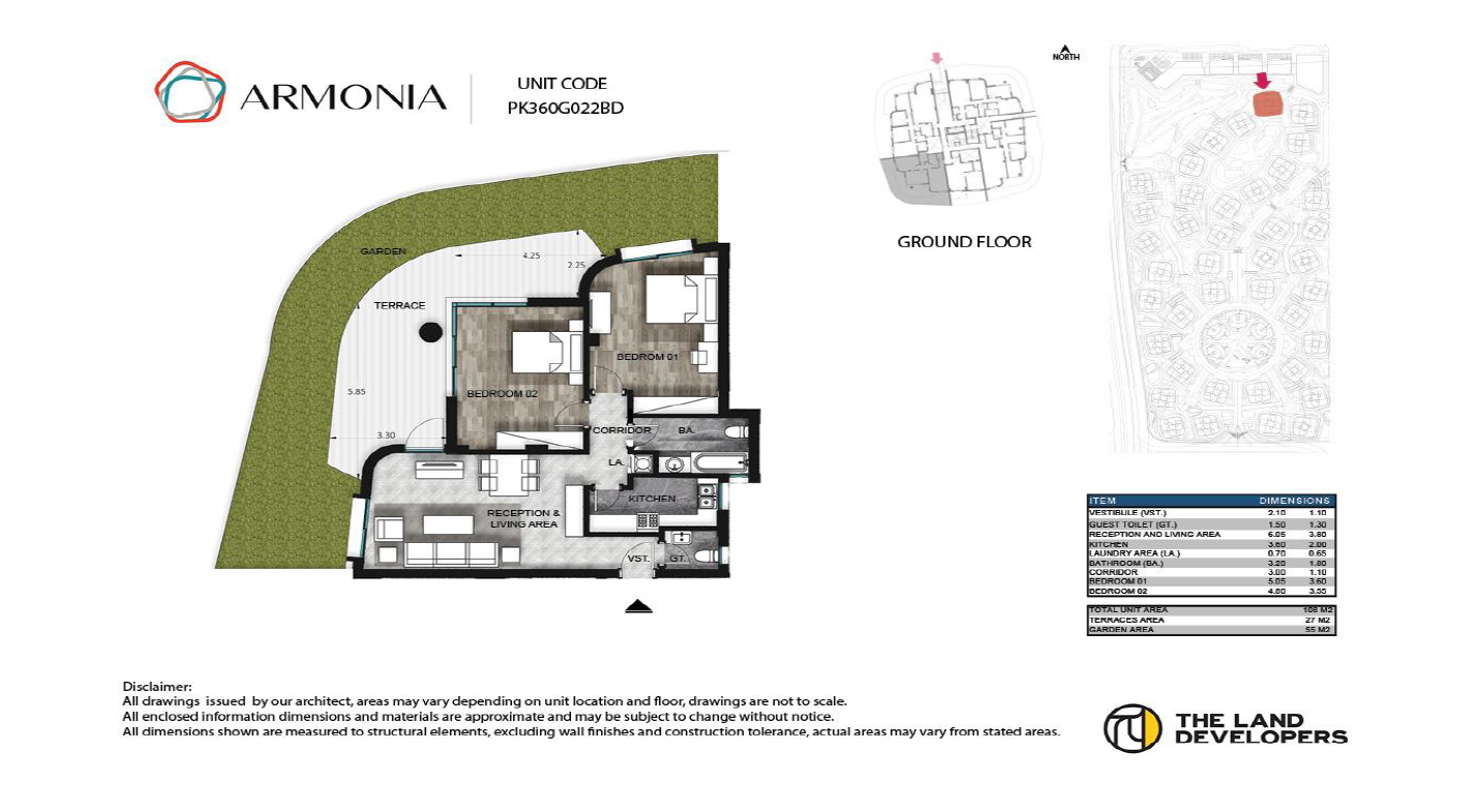 Floor plan for apartment at Armonia