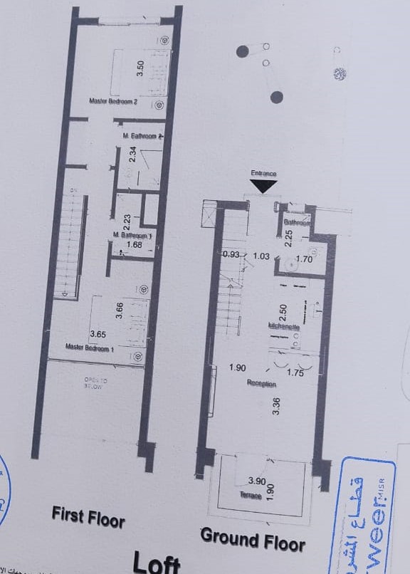 Floor plan for duplex at D-Bay