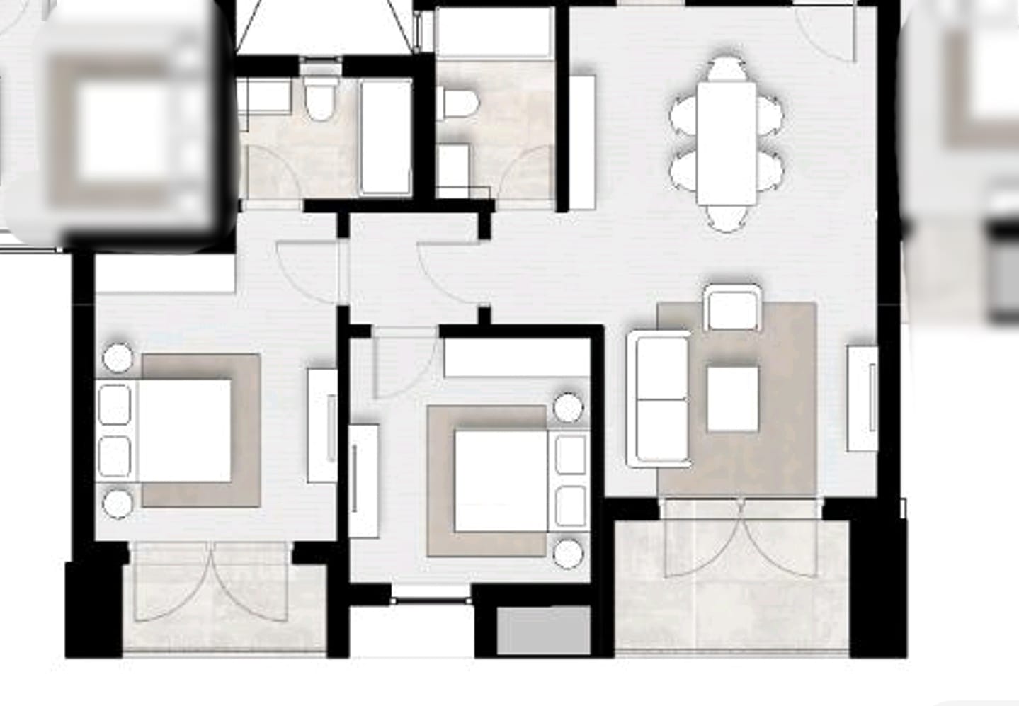 Floor plan for apartment at ZED