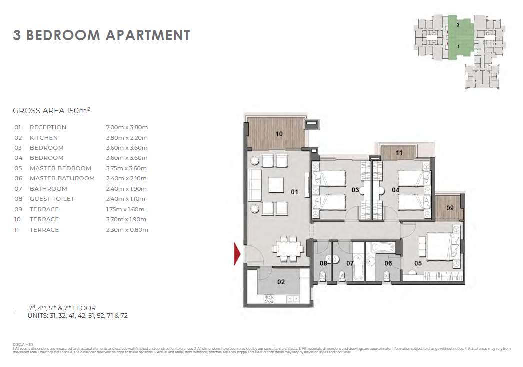 Floor plan for apartment at Il Bosco New Capital
