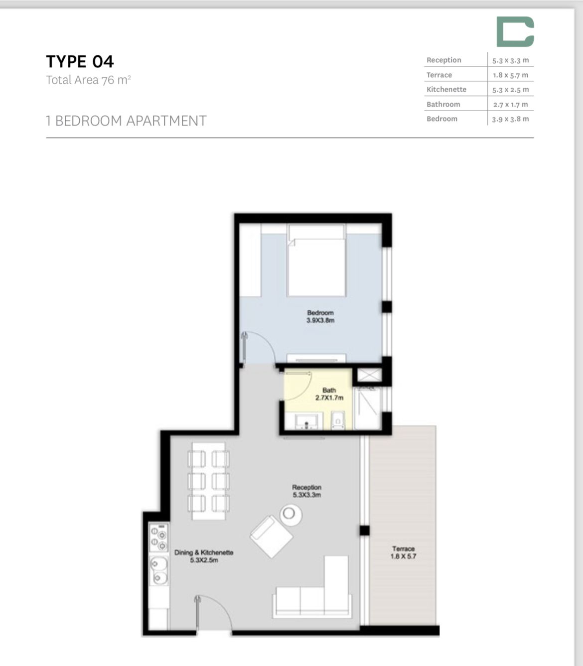 Floor plan for apartment at Bloomfields