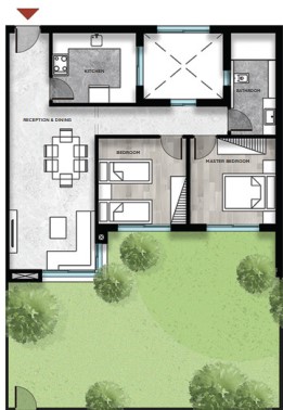Floor plan for apartment at Kayan