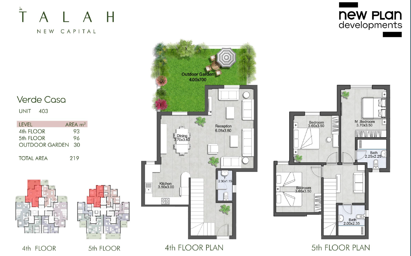 Floor plan for apartment at Talah