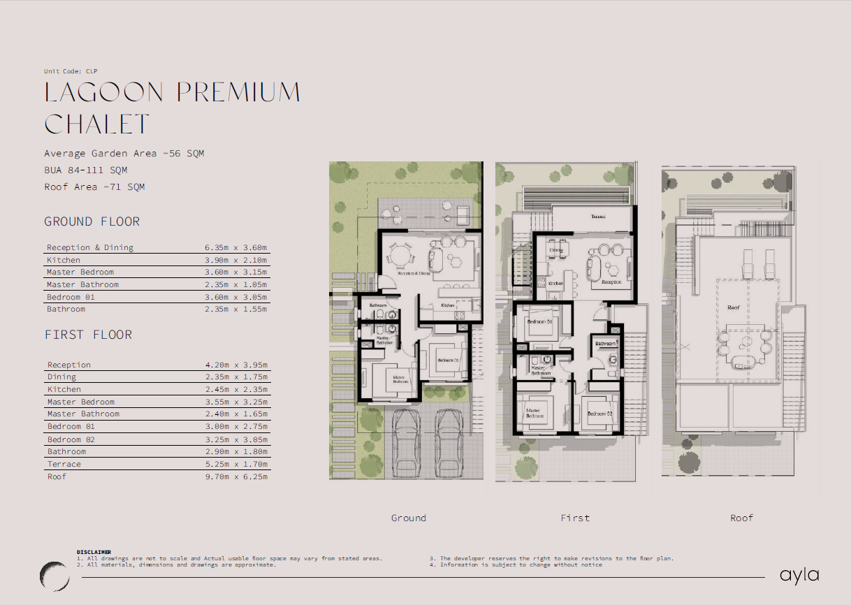 Floor plan for apartment at Ayla Jefaira