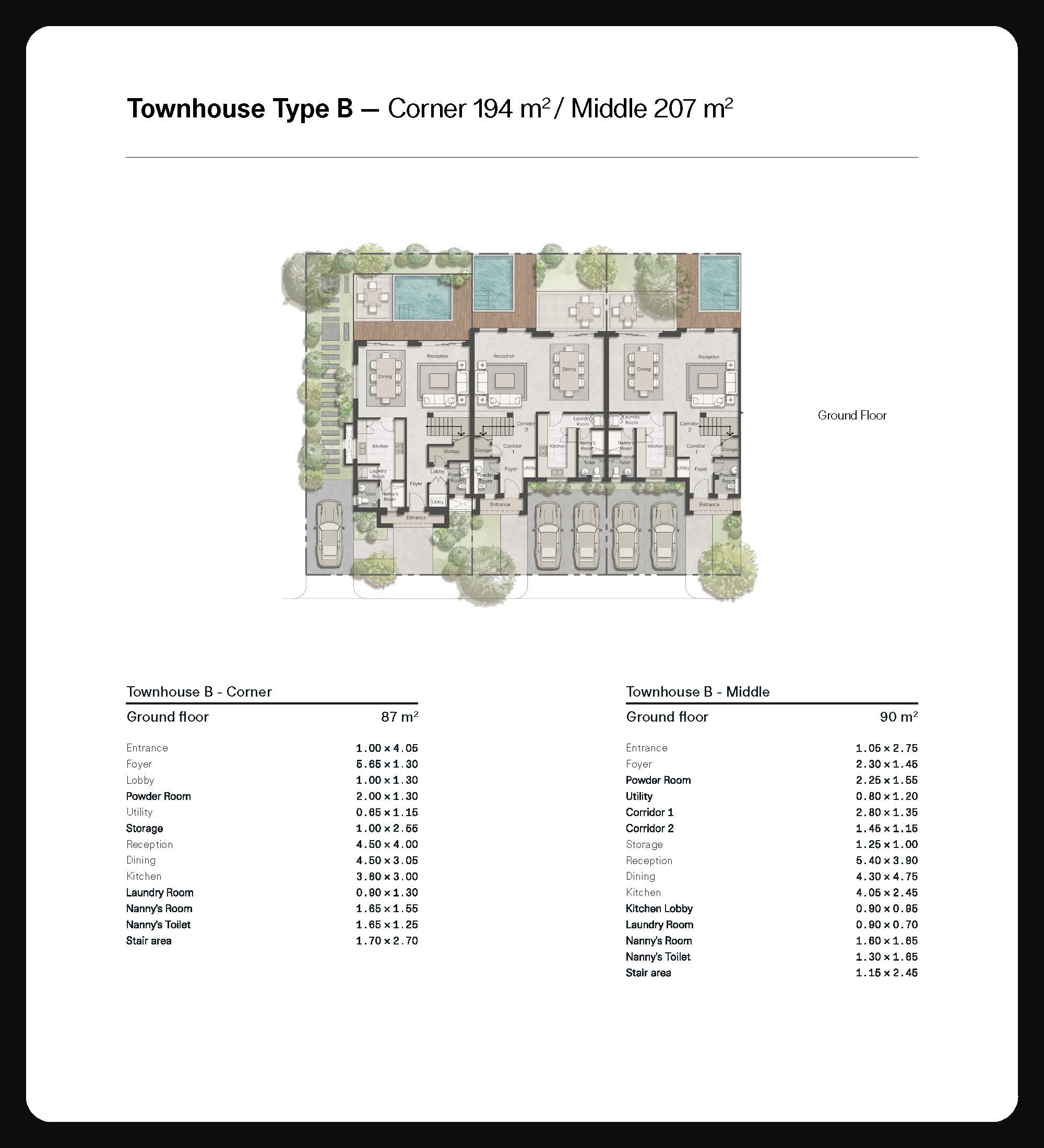 Floor plan for townhouse at Ever New Cairo