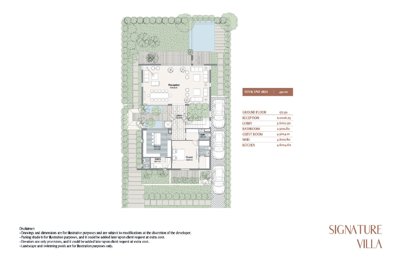 Floor plan for villa at The Willows