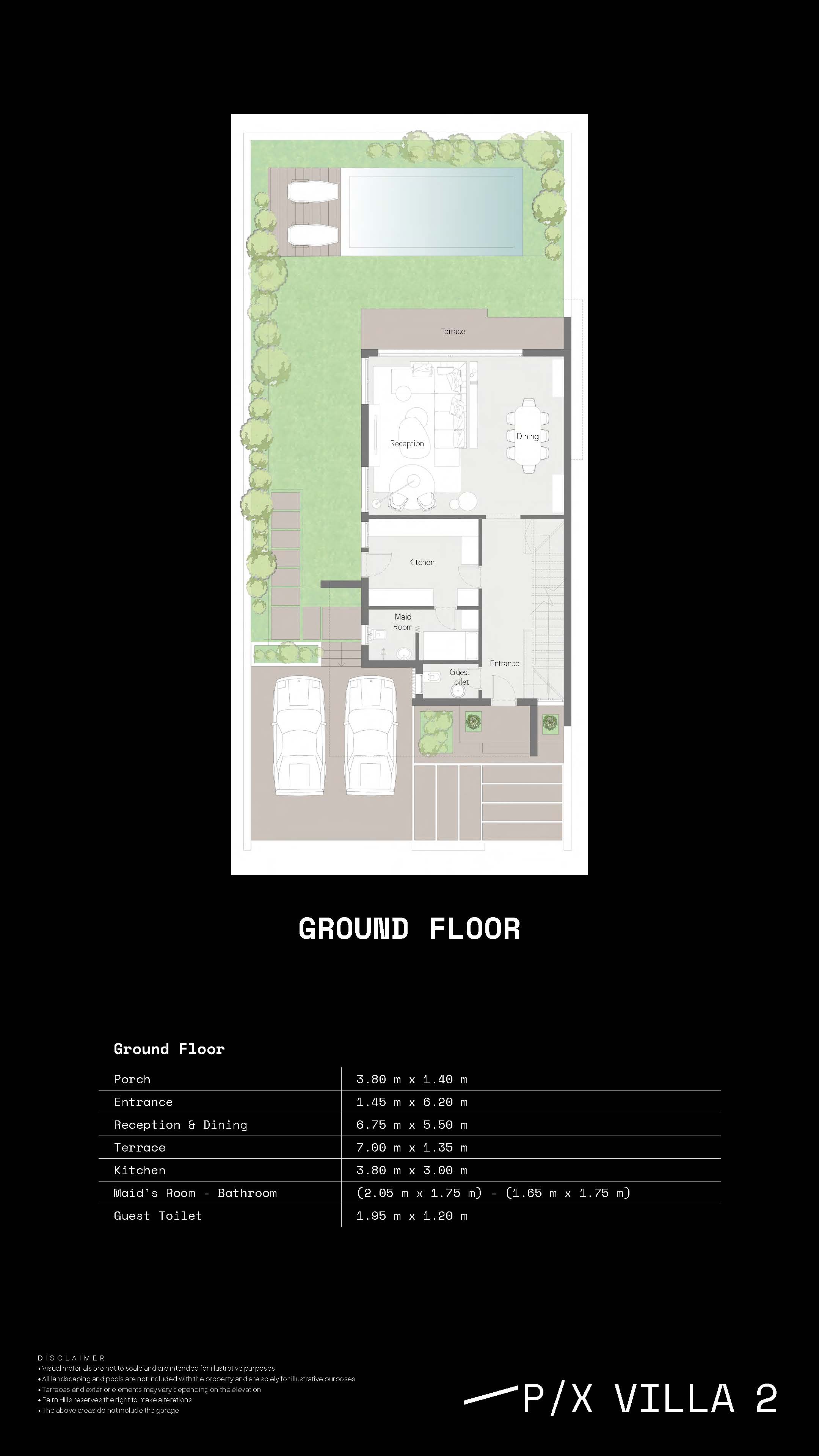 Floor plan for villa at PX