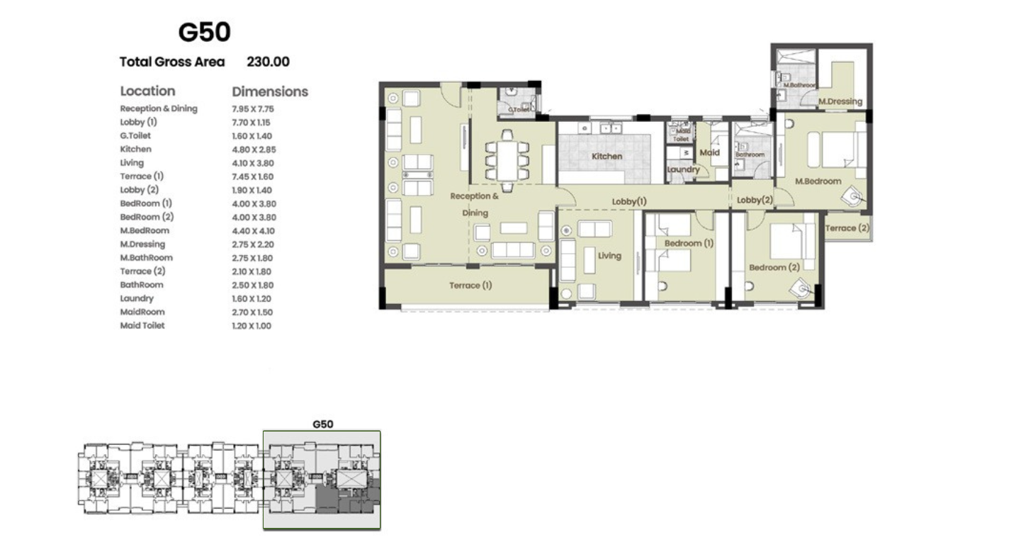 Floor plan for apartment at Azad Views