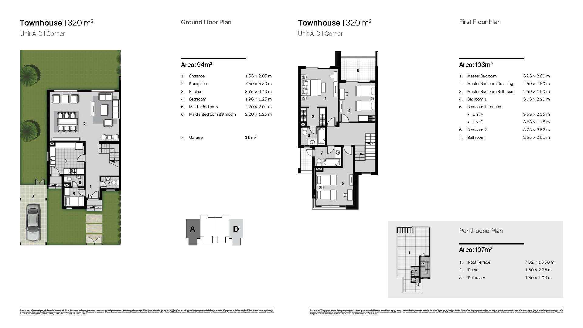 Floor plan for townhouse at Etapa