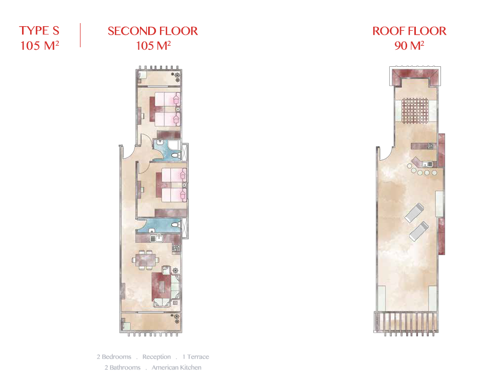 Floor plan for chalet at Lasirena Palm Beach