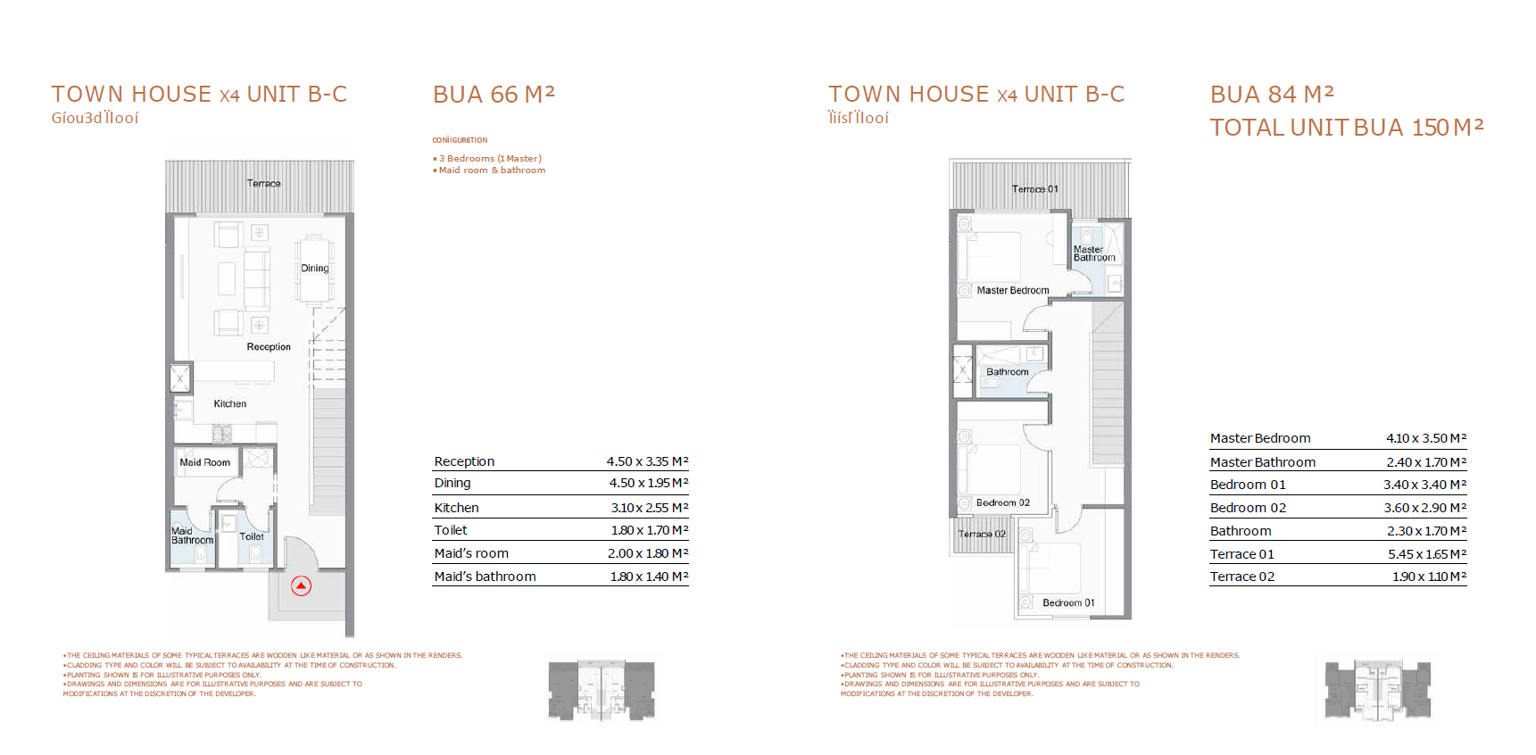 Floor plan for townhouse at Telal - Shores