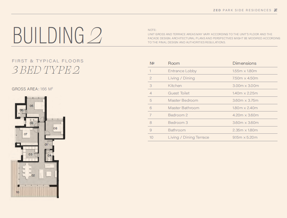 Floor plan for apartment at ZED
