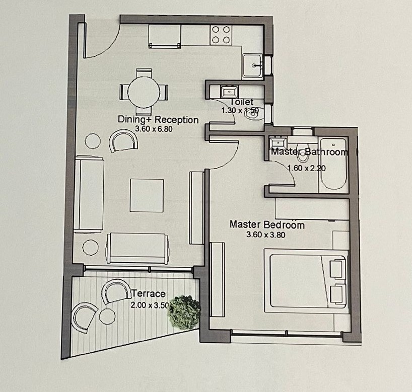 Floor plan for apartment at The Median Residences