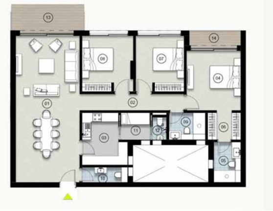 Floor plan for apartment at ZED East
