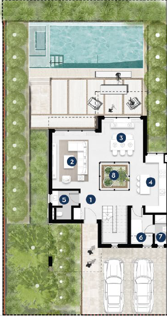 Floor plan for townhouse at Solana