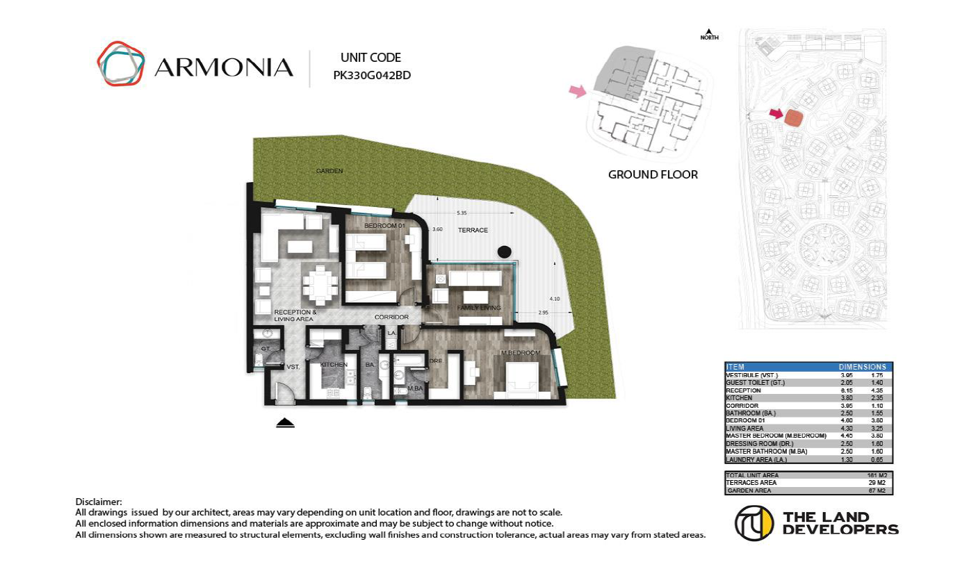 Floor plan for apartment at Armonia