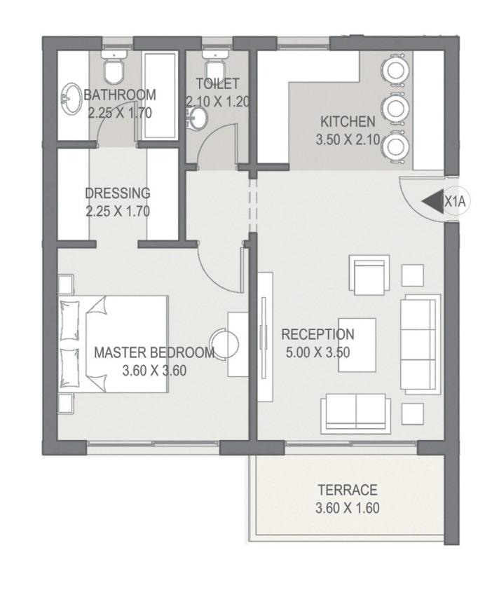 Floor plan for apartment at Taj City