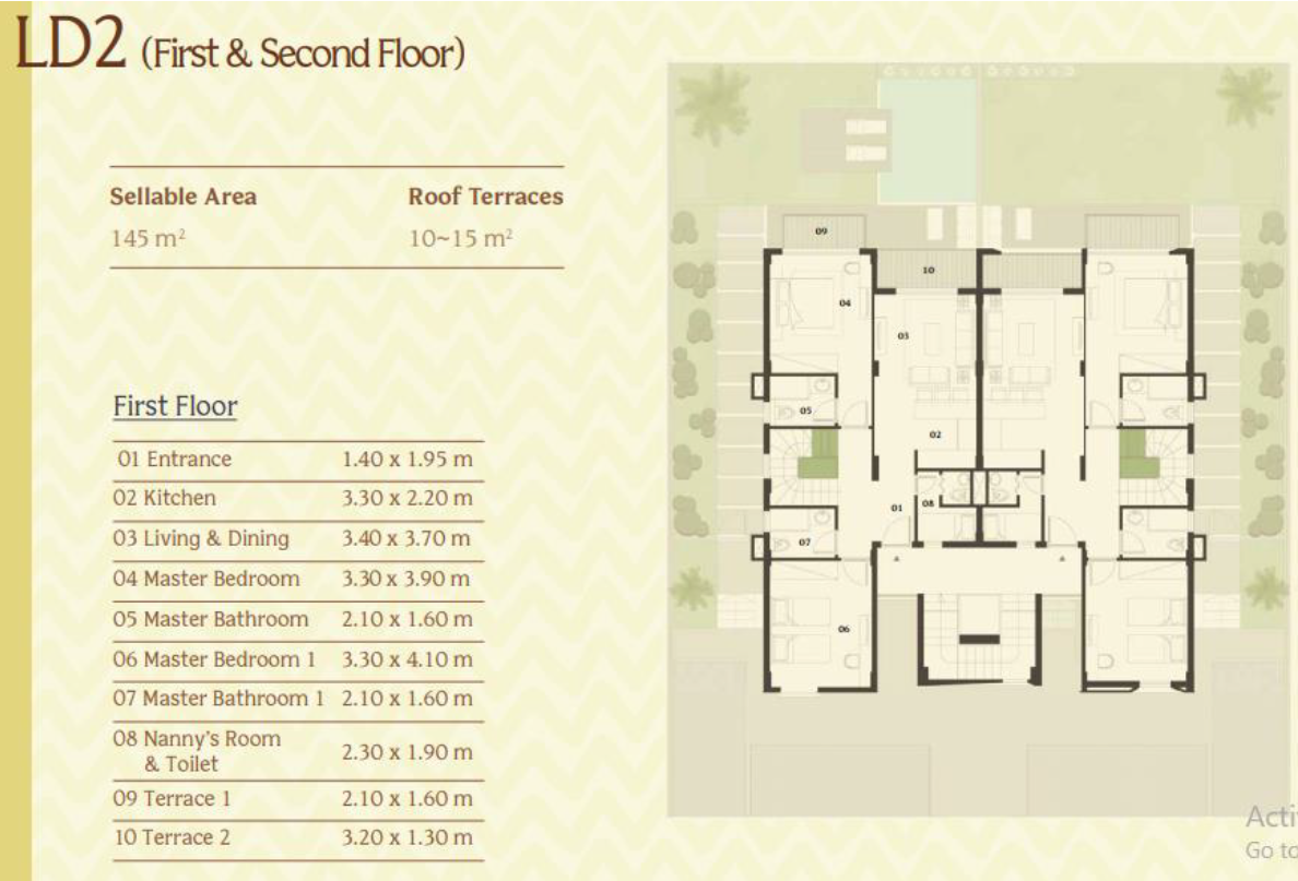 Floor plan for duplex at El Masyaf