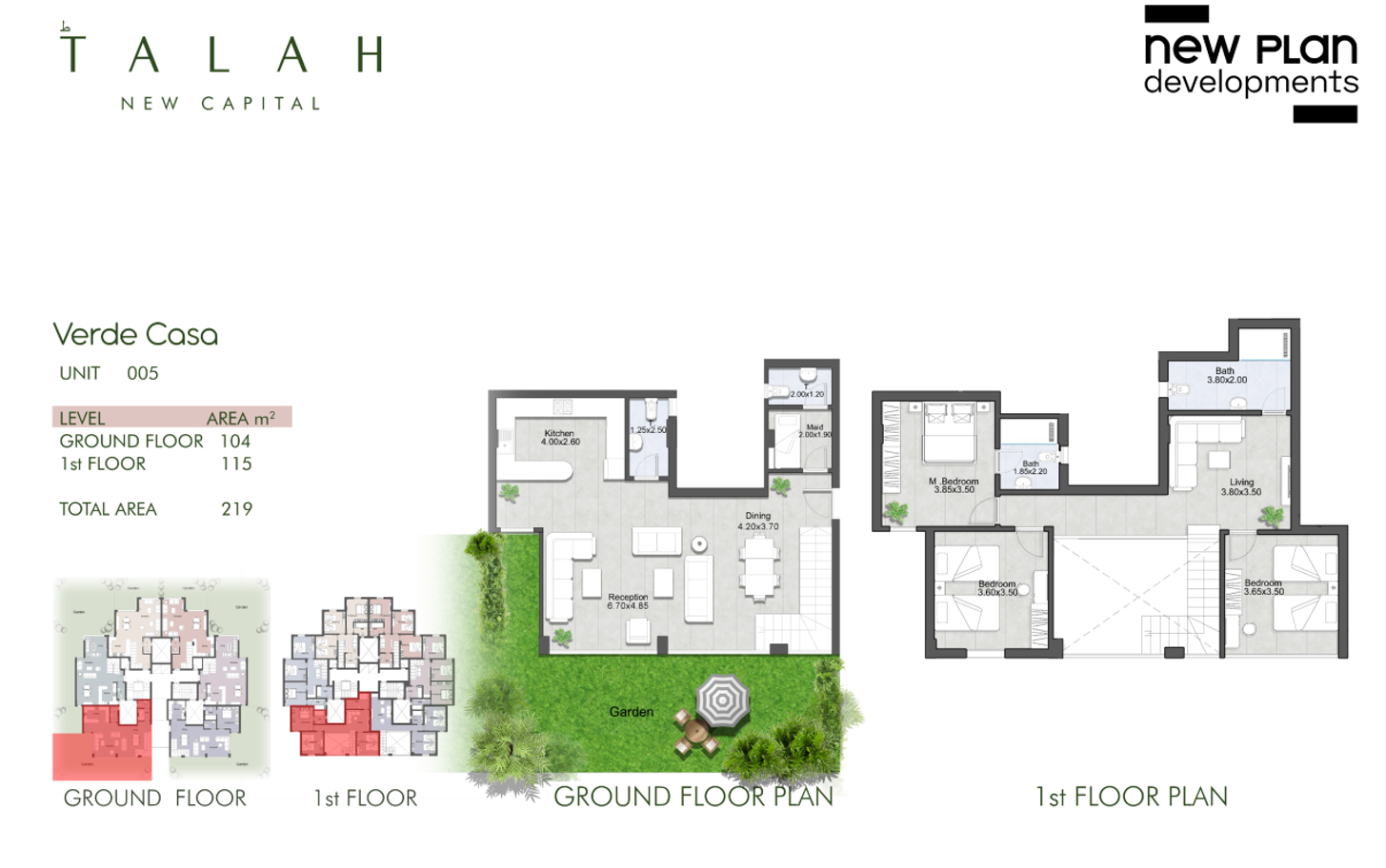 Floor plan for duplex at Talah