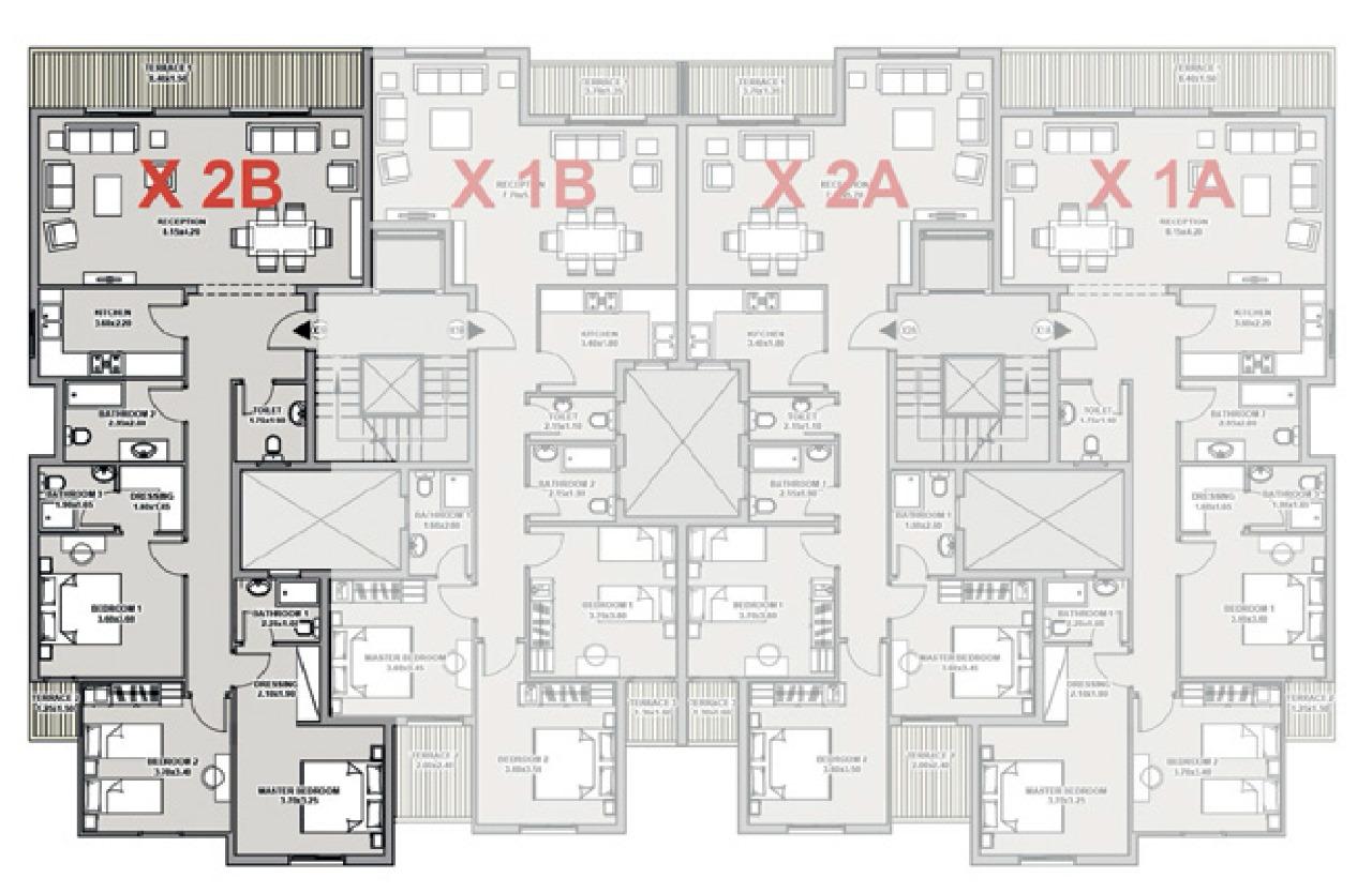 Floor plan for apartment at Taj City