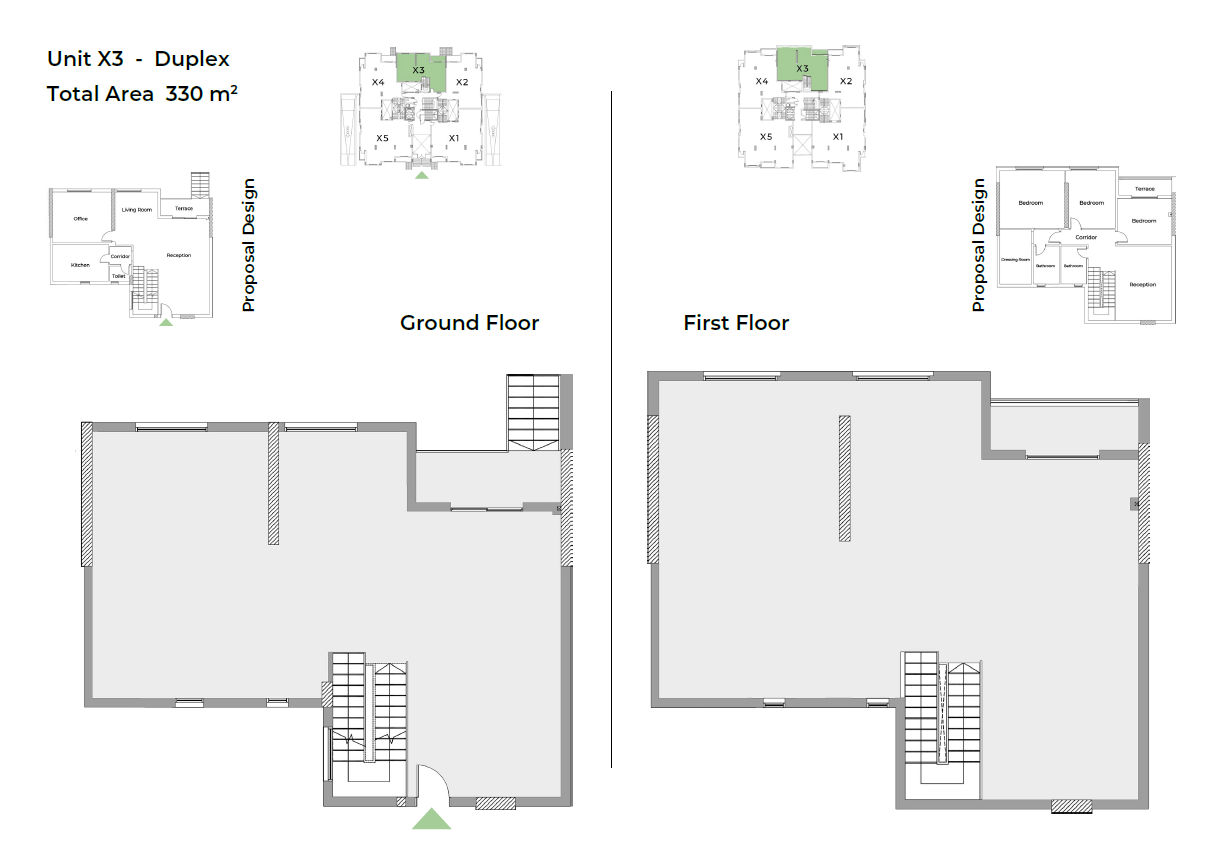 Floor plan for duplex at Capital Heights 1