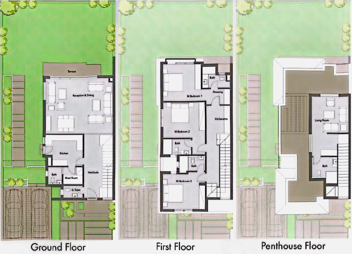 Floor plan for villa at Badya