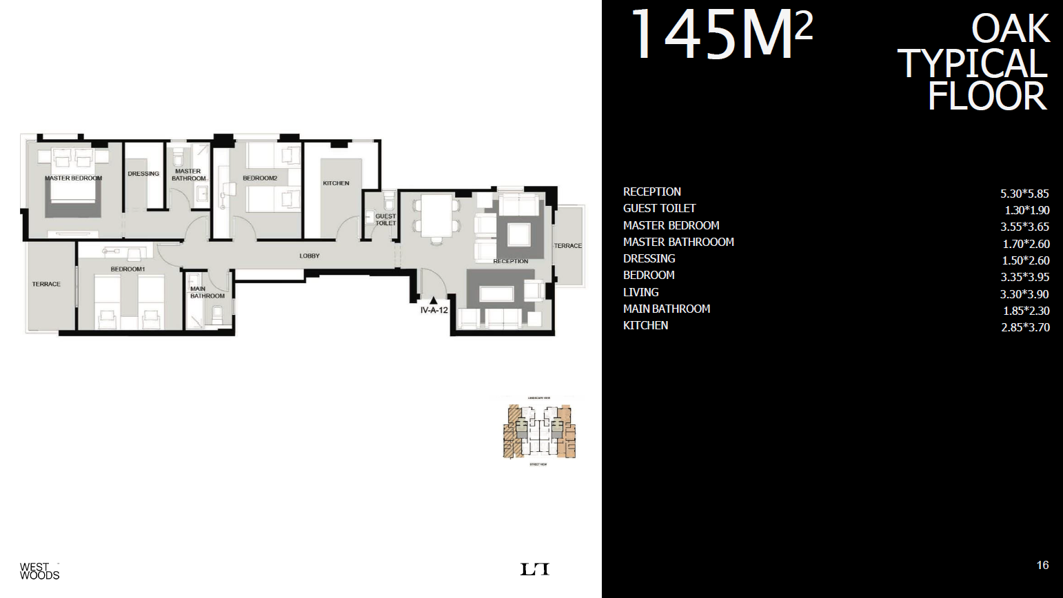 Floor plan for penthouse at Sun Capital