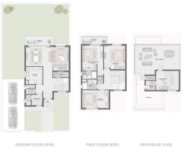 Floor plan for villa at Belle Vie