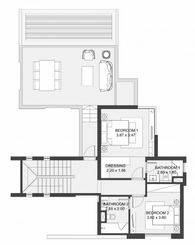Floor plan for villa at Shedwan