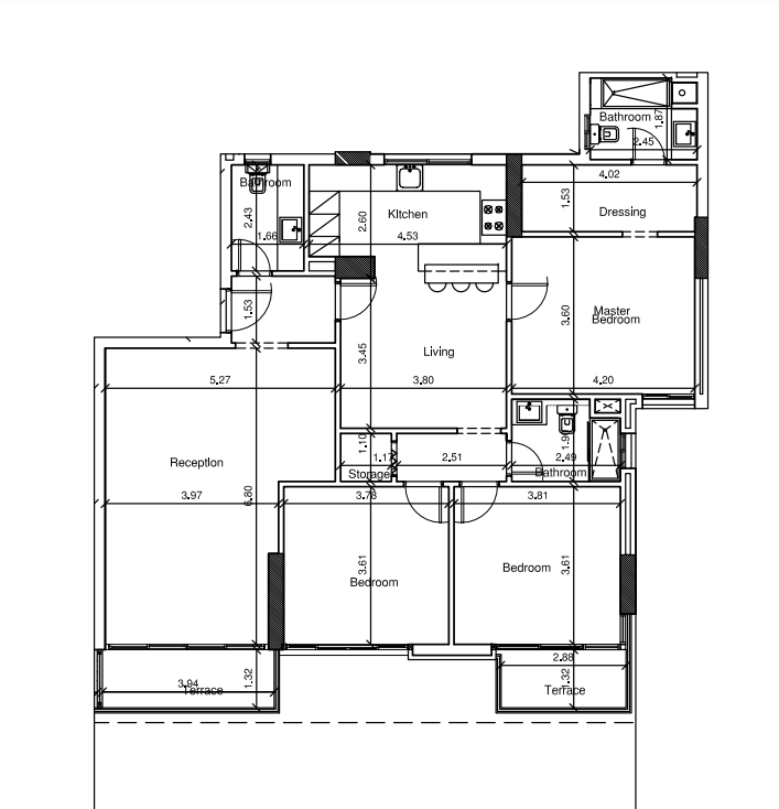 Floor plan for apartment at Scenario