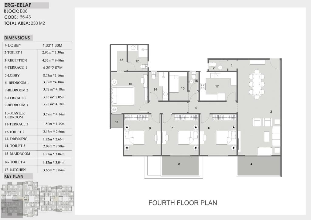 Floor plan for apartment at Eelaf Residence