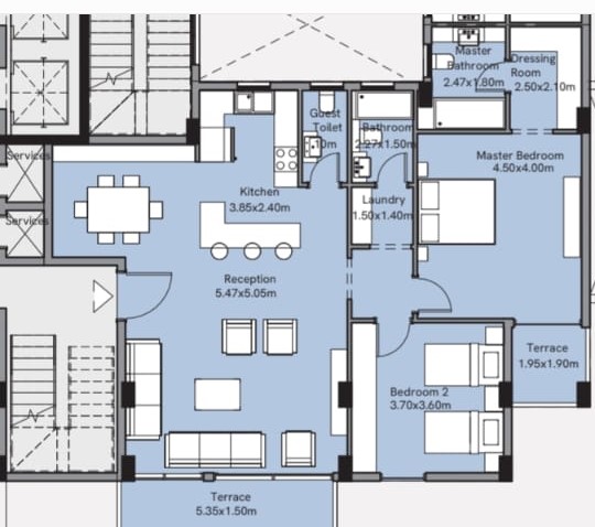 Floor plan for apartment at One33