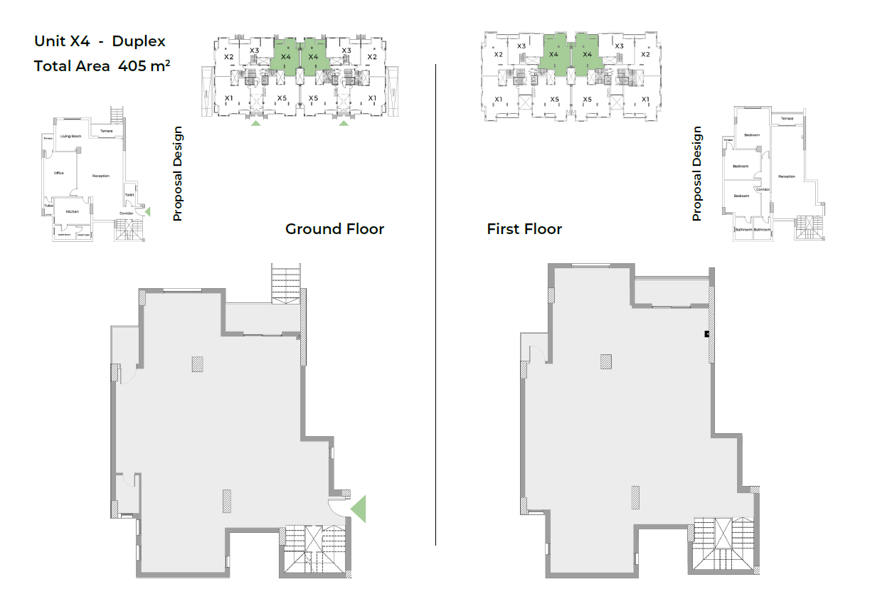 Floor plan for duplex at Capital Heights 1