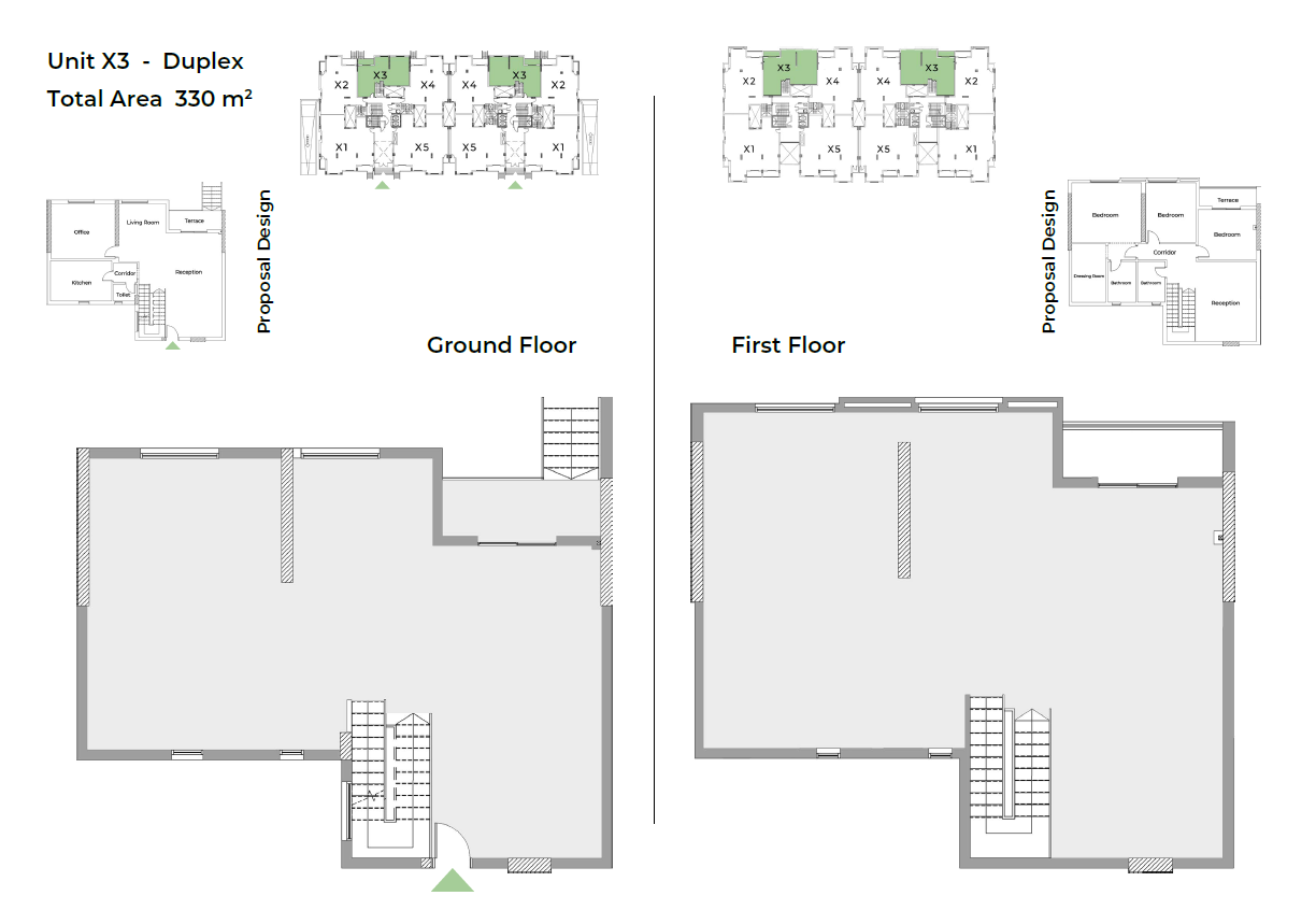 Floor plan for duplex at Capital Heights 1
