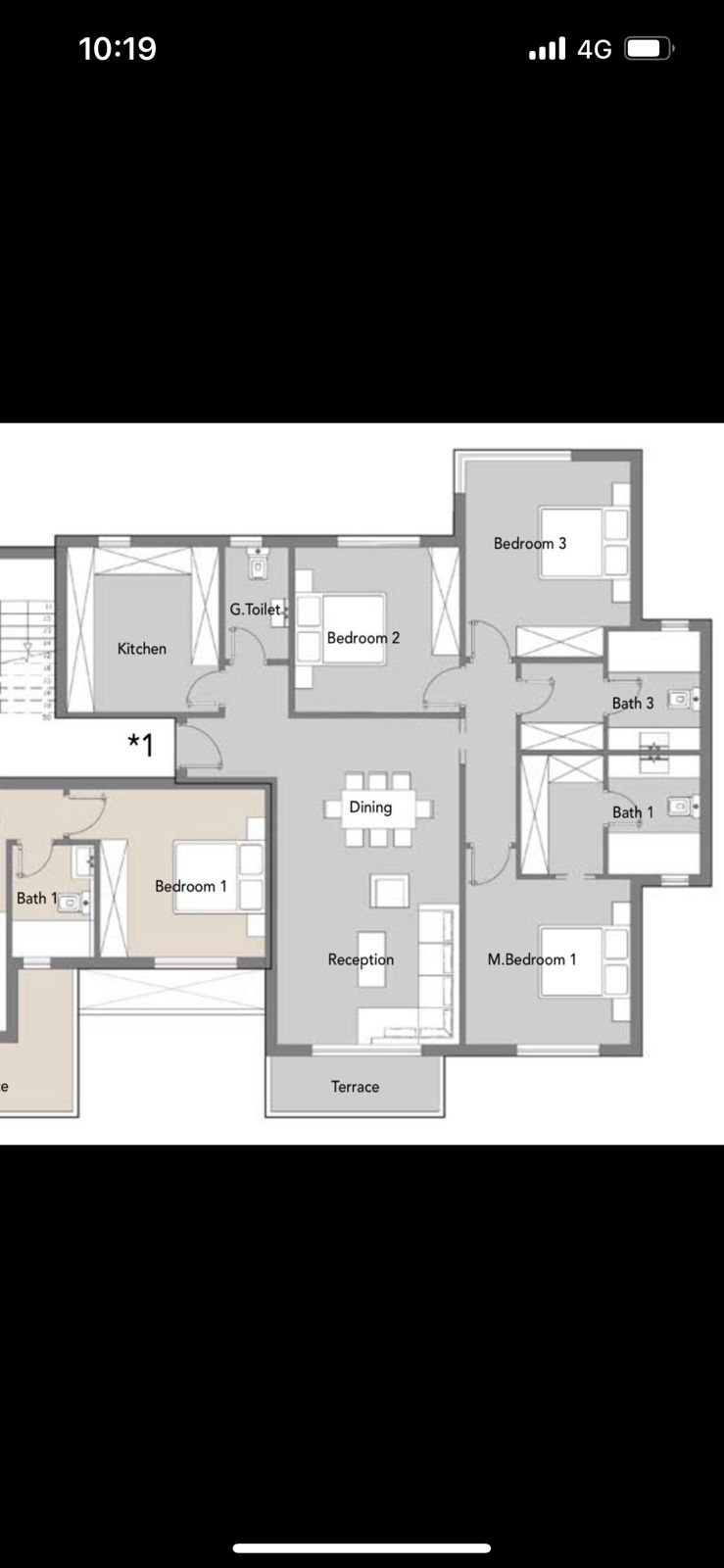 Floor plan for apartment at Badya