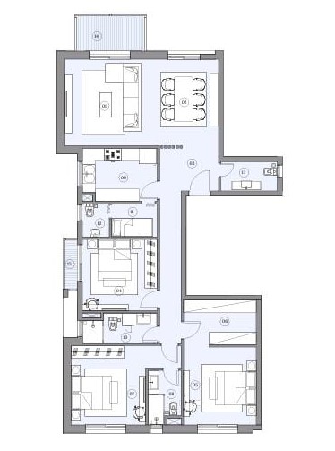Floor plan for apartment at Haptown Park 226