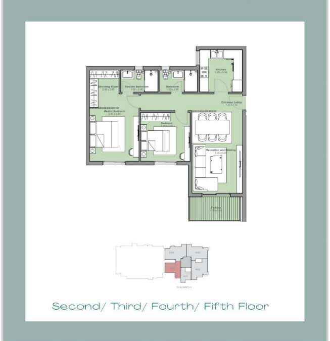 Floor plan for apartment at Ashgar City