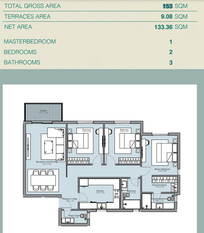 Floor plan for apartment at Ashgar City