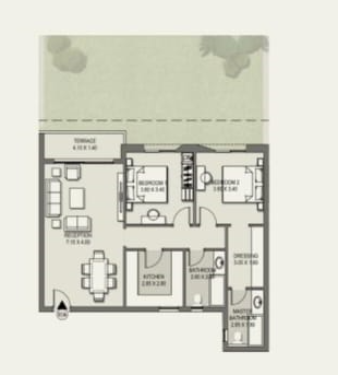 Floor plan for apartment at Taj City