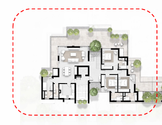 Floor plan for penthouse at Solana